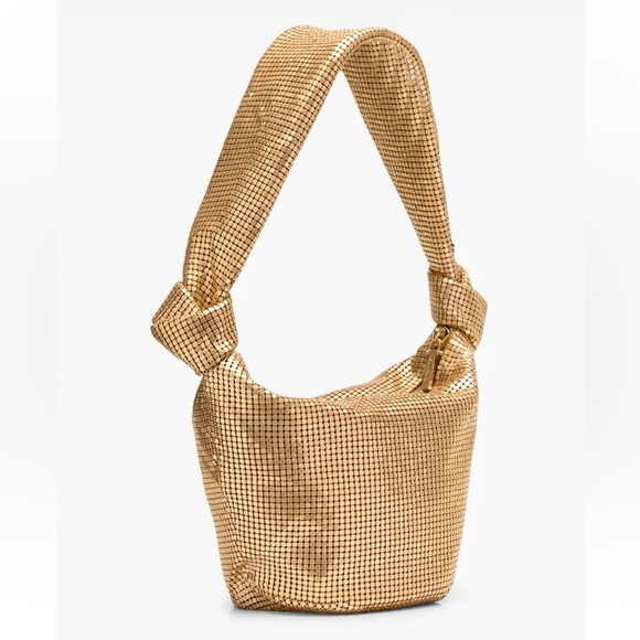 🌺🎉HP🎉🌺 NWT Cult Gaia Gia Bag Brushed Brass - Picture 2 of 16